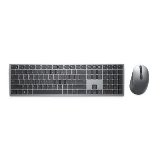 DELL KM7321W keyboard Mouse included Office RF Wireless + Bluetooth Grey, Titanium