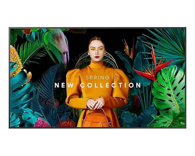 Samsung LH75QMCEBGCXGO signage display Digital signage flat panel 190,5 cm (75") LCD Wi-Fi 500 cd/m² 4K Ultra HD Black Built-in processor Tizen 24/7